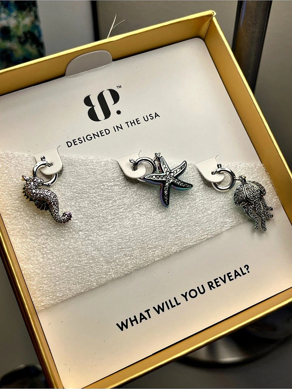Bomb Party The Gem Society ocean themed charm set
